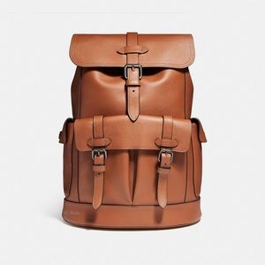 COACH Hudson Backpack Saddle Antique Nickel F36811